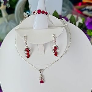 World Class Opaque Genuine Ruby & Sapphire Set